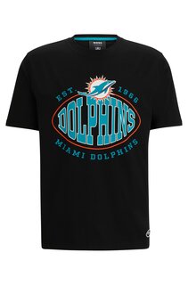 Футболка Boss X Nfl Stretch-cotton Collaborative Branding, Dolphins