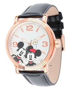 Мужские блестящие винтажные часы из сплава розового золота Disney с Микки Маусом и Минни Маус ewatchfactory