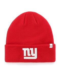 Мужская базовая вязаная шапка &apos;47 Red New York Giants Secondary с манжетами &apos;47 Brand