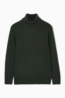 Джемпер COS Wool Cashmere Turtleneck, темно-зеленый