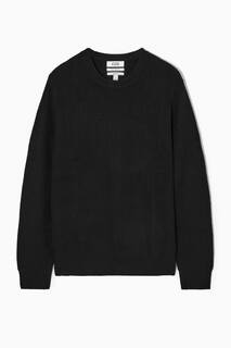 Джемпер COS Waffle Knit Pure Cashmere, черный