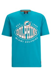 Футболка Boss X Nfl Stretch-cotton Collaborative Branding, Dolphins