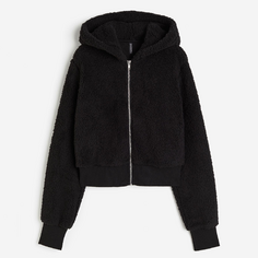 Толстовка H&amp;M Hooded Teddy Fleece, черный H&M