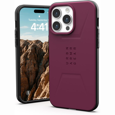 Чехол UAG Civilian для iPhone 15 Pro Max, MagSafe Charging, Bordeaux