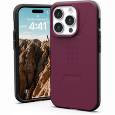 Чехол UAG Civilian для iPhone 15 Pro, Bordeaux