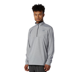 Спортивный топ New Balance Tenacity Quarter Zip, серый