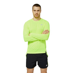 Спортивный топ New Balance Accelerate Long Sleeve, желтый