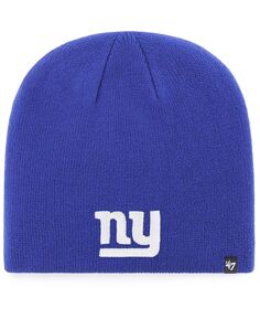 Мужская вязаная шапка с логотипом Royal New York Giants Primary &apos;47 Brand