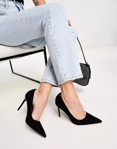 Туфли Asos Design Paphos Pointed High Heeled Court, черный