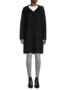 Куртка-анорак Donna Karan из смесовой шерсти, черный Dkny