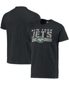 Мужская черная футболка в полоску new york jets team &apos;47 Brand, черный