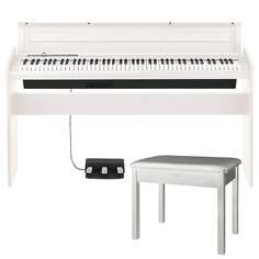 Korg LP180- Цифровое пианино Lifestyle с 88 клавишами (белое) + скамья для фортепиано LP180WH