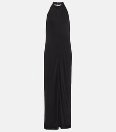 Платье макси Brynlee с вырезом халтер THE ROW, черный