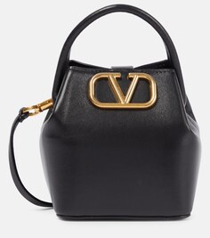 Кожаная сумка-тоут VSling Mini Valentino Garavani, черный