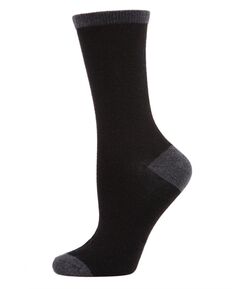 Женские кашемировые носки плоской вязки с кончиками MeMoi, черный