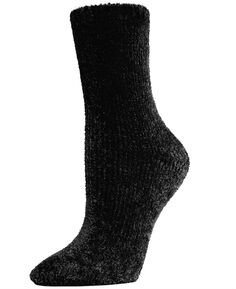 Велюровые женские носки Luxe Crew MeMoi, черный