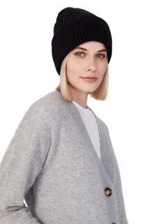 Женская шапка крупной вязки из 100% чистого кашемира Style Republic, черный
