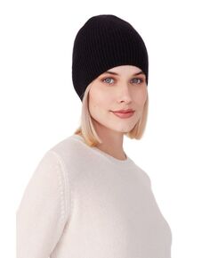 Женская шапка-бини из 100% чистого кашемира в рубчик Style Republic, черный