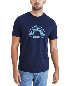 Мужская спортивная футболка узкого кроя с графикой Dockers