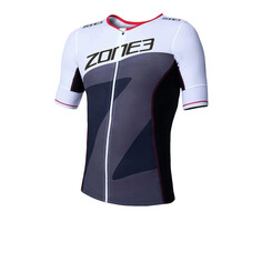 Спортивный топ Zone 3 Lava Long Distance Short Sleeve, белый