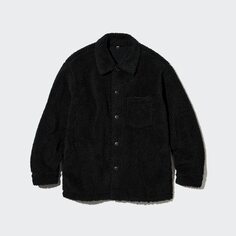 Ветрозащитная флисовая куртка-рубашка Uniqlo, черный