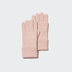 Перчатки из 100% кашемира Uniqlo, розовый