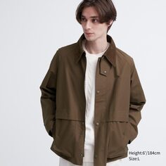 Короткая блузонная куртка в стиле милитари Uniqlo, коричневый