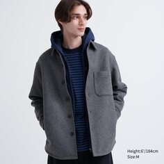 Куртка-рубашка Unisex Uniqlo Overshirt Jacket, серый