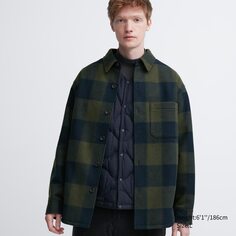 Куртка-рубашка Unisex Uniqlo Overshirt Jacket, оливковый