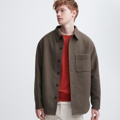 Куртка-рубашка Unisex Uniqlo Overshirt Jacket, коричневый