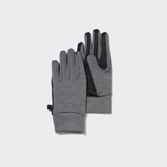 Эластичные перчатки HEATTECH на подкладке Uniqlo, серый