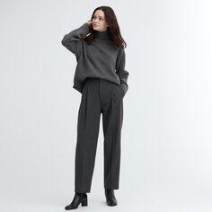 Зауженные брюки Heat Tech Uniqlo, темно-серый