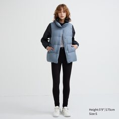 Брюки-леггинсы HEATTECH Ultra Stretch с высокой посадкой (длинные) Uniqlo, черный