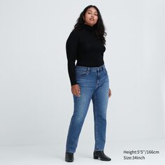 Прямые джинсы узкого кроя Uniqlo, синий