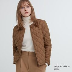 Теплая стеганая куртка Uniqlo, коричневый