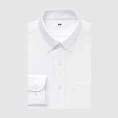 Рубашка из негладкого джерси с длинными рукавами Uniqlo, белый