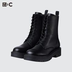 Короткие ботинки Comfeel Touch на шнуровке Uniqlo, черный