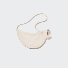 Круглая мини-сумка на плечо (Вельвет) Uniqlo, кремовый