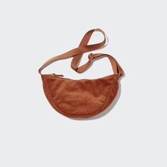 Круглая мини-сумка на плечо (Вельвет) Uniqlo, темно-оранжевый