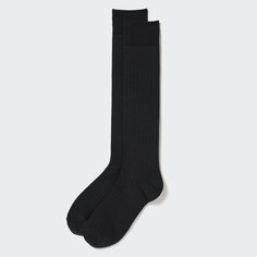 Высокотермальные носки HEATTECH в рубчик Uniqlo, черный