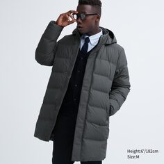 Бесшовное пуховое пальто Uniqlo, серый
