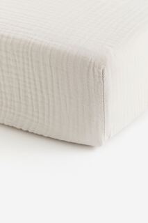 Простыня для детской кроватки H&amp;M Home Muslin, светло-серый