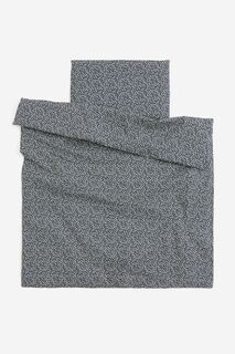 Комплект односпального постельного белья H&amp;M Home Crib Duvet, темно-синий