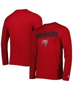 Мужская красная футболка с длинным рукавом tampa bay buccaneers combine authentic stated New Era, красный
