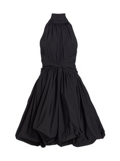 Асимметричное миди-платье с высоким вырезом Proenza Schouler, черный