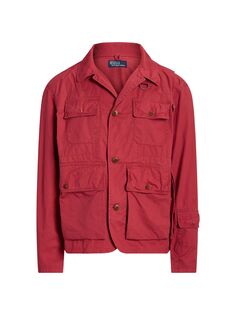 Хлопковая куртка Paxton Plainweave Polo Ralph Lauren, красный