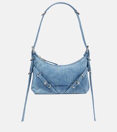 Мини-сумка через плечо Voyou из джинсовой ткани Givenchy, синий