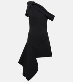 Асимметричное мини-платье Rigor из крепа MATICEVSKI, черный