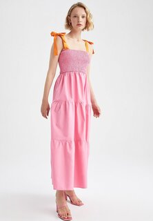 Длинное платье DeFacto, розовый