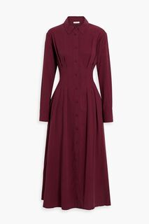 Платье-рубашка миди Charlotte со складками из лиоцелла IRIS &amp; INK, бордовый